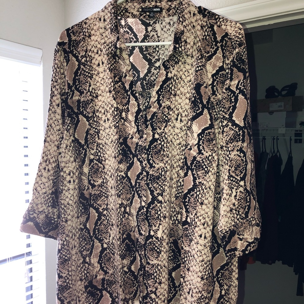 Plus size button up shirt